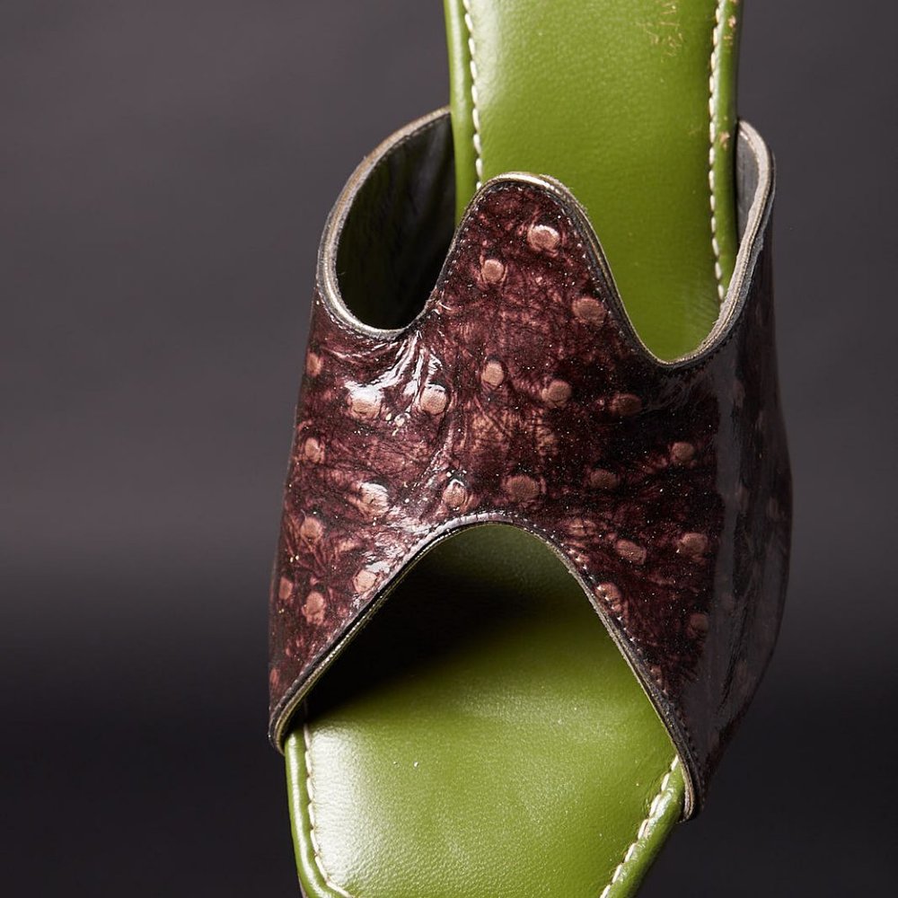 1950s Deadstock Wood Boomerang Heels Shoes